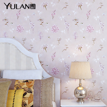 Magnolia modern pastoral style wallpaper non-woven wallpaper warm bedroom living room childrens room decoration flower
