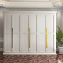 American Solid Wood Wardrobe Home Bedroom Modern Minima Birch Wood White Light Lavish Large Closet Storage Corner Customizable