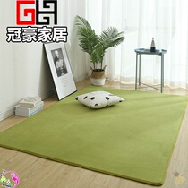 Floor mat Nordic style solid color girl bedroom living room bedroom coral velvet tatami carpet non-slip scrub