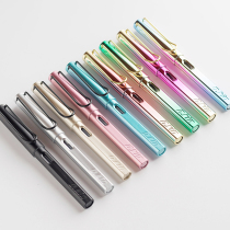 Pen rotating frosted colorful pole training pen male and female positive writing calligraphy pen office supplies Primary School students gift ink can be replaced bright tip send blue and black ink bag 0 5mm gift box