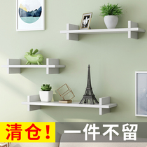 Bedroom wall shelf Living room wall hanging wall partition Multi-layer bookshelf hole-free simple modern decoration