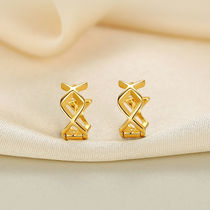 (ear silver) Winy rhombus Westbound Ear Spiked Gold Rhomboid Earnishly LUXURIANT Birthday Gifts To Girlfriend