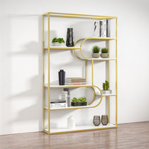 Nordic bookshelf Wall shelf Decorative wall Wrought iron partition Office entrance shelf Creative display rack