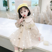 Girls jacket 2022 Spring and autumn 0 1 female baby spring clothing 3 year old children Han version trendy wind clothes 4 tide children clothing