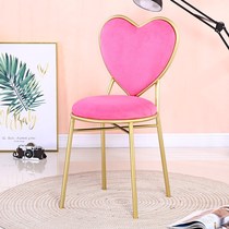 Fashion butterfly love chair dining room chair backrest home chair iron makeup Net red nail chair
