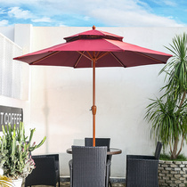 Garden beach umbrellas Middle pillar umbrella Courtyard Outdoor Umbrella Milk Tea Shop Table And Chairs With Umbrella Outdoor Sun Umbrella Folding Garden Umbrella