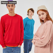 Metersbonwe round neck sweater mens new autumn Korean students multi-color trend couple pure color clothes women