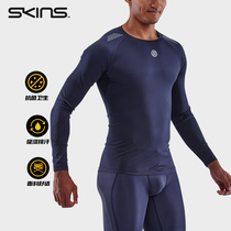 SKINS S3A Sports Leisure Fitness Clothing Men's Professional Running Training Fast Drying Track and Field Long Sleeve T-shirt