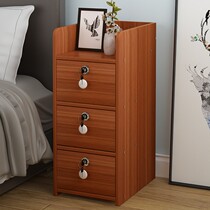 Ultra-narrow simple bedside table 20-25-30cm bedroom mini storage cabinet Modern simple bedside small cabinet