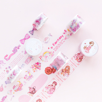 kinbor summer honey and paper tape Girl series tape pink wrapping paper diy notebook sticker hand book Full roll