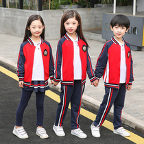  Childrens kindergarten garden clothes spring and autumn three-piece custom primary school school uniforms spring and autumn suits Teacher class clothes spring