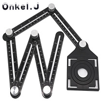 Mud brick worker Wall tile paving tile Glass universal drilling artifact Aluminum alloy six-fold ruler Tile opening locator