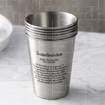 Industrial wind 304 stainless steel cup Milk tea cup Juice cup Cold drink beer cup Anti-drop household ins water cup cup