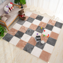 Suede foam floor mat bedroom floating window mat splicing carpet living room plush square floor mat children crawling mat