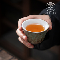 Cough pottery tea cup owner single cup rock glaze kung fu tea set Tea Cup ceramic tea bowl Master Cup round big tea cup