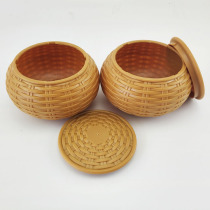 Go Gobang chess piece storage box Chess box chess basket imitation plastic resin chess pot pair without chess pieces