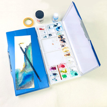 Moisturizing paint box sealing ring flap can be split with color palette 24 grid 18 grid art painting beginner watercolor painting portable palette leak-proof watercolor palette box