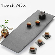 TOUCH MISS Natural black gold stone tea tray Simple Japanese size household modern Kung Fu tea tea sea