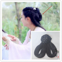 Studio performance Costume modeling wig Hanfu Hair decoration Flower thousand bones Hair bag Back of the head Dish hair modeling hair bowl bun