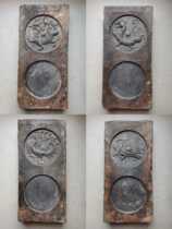 Han brick small shop Han brick tea table ancient brick inkstone table pot bearing dry bubble table four Spirit set (four pieces)