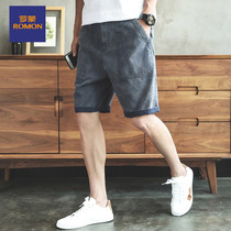 Luo Mengniu shorts mens summer thin casual pants sports overalls Korean version of the tide brand mens five-point pants to wear outside