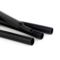 Manufacturers four times the heat shrink tubing black insulating sleeve thickened Gutta-containing double-walled tube 4 times the Heat Shrinkable tube