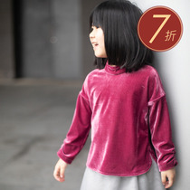 Hetao garment original parent-child dress early autumn Chinese Velvet girl Air top can wear pullover