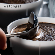 watchget professional coffee cup spoon DuPont paper portable storage bag 304 stainless steel titanium plated black