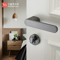 Cardilong silent bedroom door lock Indoor split room solid wood door handle Magnetic European-style door lock hinge