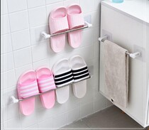 Free-to-empty bath Stifling Towel Rack Simple Slipper Holes Toilet Wall-mounted Shoes Bathroom for Home Containing Shoe Racks