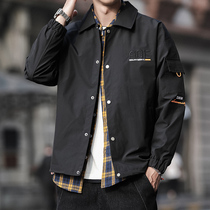 New mens autumn top jacket spring and autumn ins tooling Korean version of the trend mens baseball jacket clothes