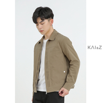 Kai Chuan mens coat 2021 Autumn New loose trend lapel casual khaki Spring and Autumn wear thin jacket