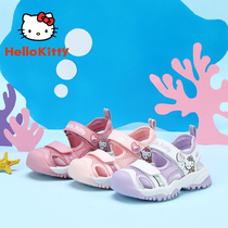  Hello Kitty childrens shoes girls sandals 2021 summer new childrens soft-soled beach shoes casual non-slip childrens sports sandals