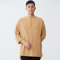 Ci Yuan cotton linen clothing Mens meditation meditation lay clothes Long sleeve shirt YL023-385-1