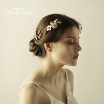 European and American retro gold hand spot Diamond Alloy Flowers Side Clips Bridal Hair Dresser Sets Retro Disc Hair Accessories