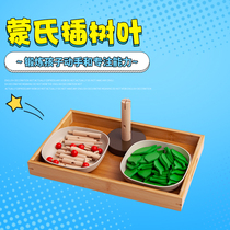 Monteshi early education educational toys childrens daily life hand-eye coordination movement wooden leaves toys teaching aids