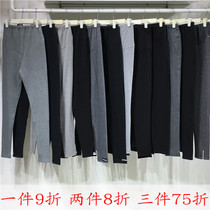 Pregnant color maternity pants Autumn and winter physical store Pregnant women wear knitted casual belly pants brushed thin velvet leggings
