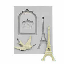 New product turning candy cake silicone mold Eiffel Tower dry Pace decoration Mousse chocolate baking clay
