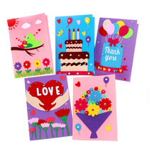 Teachers Day gift Childrens handmade kindergarten diy material pack Creative blessing three-dimensional thank teacher greeting card