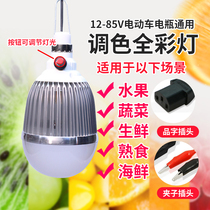 Fruit lamp adjustable color low pressure 12vled fresh lamp 48v60v battery car color change fruit stall lighting bulb