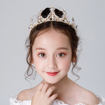 Next win childrens crown hair hoop wedding dress performance jewelry foreign fashion show Korean version of diamond-studded girl headgear