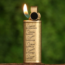 PROMISE Copper Smoke Bucket Special Lighter Inflatable Retro Creative Personality Inclined Fire Grinding Wheel Copper Gas Box Lighter