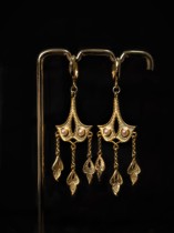 Retro S925 silver gilded Don Wind Gingko Flow Suearrings Earrings