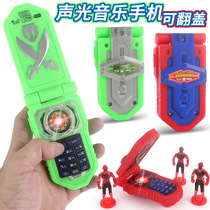 Teenage hacker creative cartoon music mobile phone watch luminous childrens educational baby phone toy