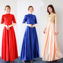 New chorus performance dress female host banquet adult temperament slimming annual meeting evening dress chorus dress