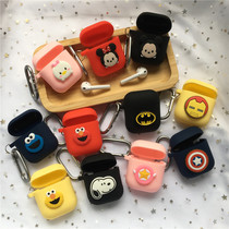 Apply Apple wireless Bluetooth headphone protective sleeve airpods silicone sleeve anti-lose hook cartoon cute man and woman