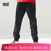 hoo boy casual pants trousers autumn and winter new big childrens clothing plus velvet thickening 170-175 sports little boy tide spring