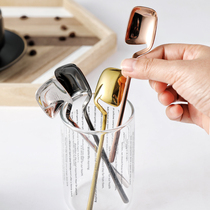 Dessert spoon exquisite small spoon stainless steel coffee mixing spoon ice cream spoon Nordic personality ins creative cute
