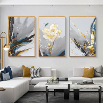 Modern light luxury living room decoration painting abstract atmosphere sofa background wall behind the painting three consecutive combination painting mural