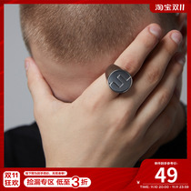 FPA(VENGETICE) brand logoF round ring male hip-hop men and women with the same style
